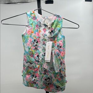 Lilly Pulitzer Disney Floral Kids Dress with Cartoon Characters